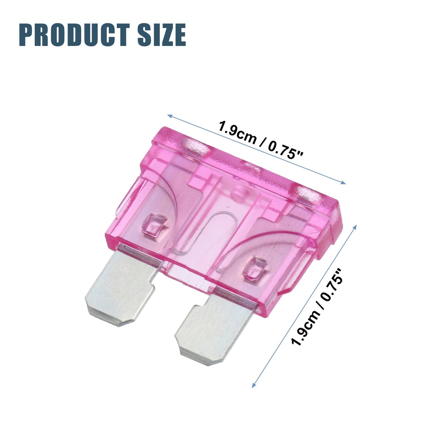 50pcs Mini Blade Fuses 3A for Car Boat Truck SUV Motorcycle Purple