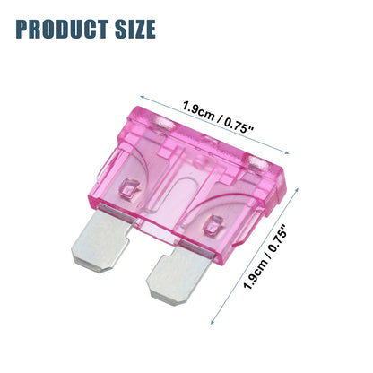 50pcs Mini Blade Fuses 3A for Car Boat Truck SUV Motorcycle Purple