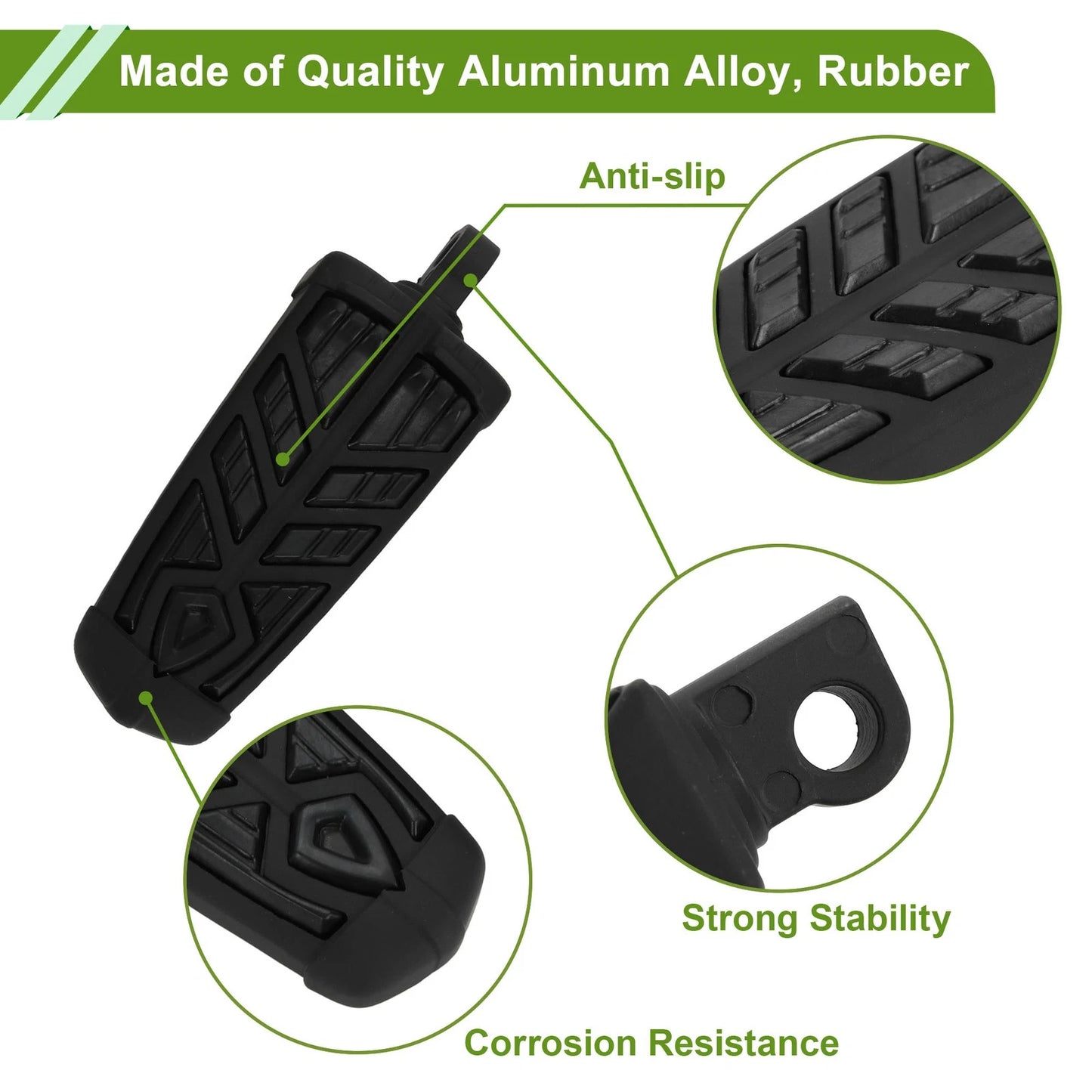 Motorcycle Foot Pegs for Harley Softail Matte Black