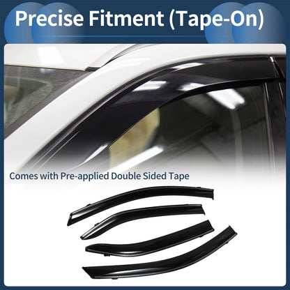 Window Deflectors for Toyota Camry 2007 Side Window Vent Visors Black 1 Set