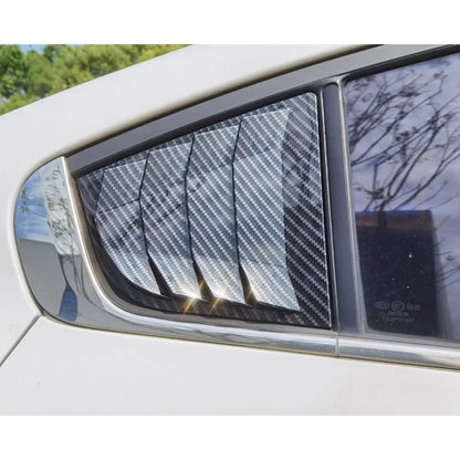 Black Rear Window Louvers for Kia K3 Forte (2014-2018)