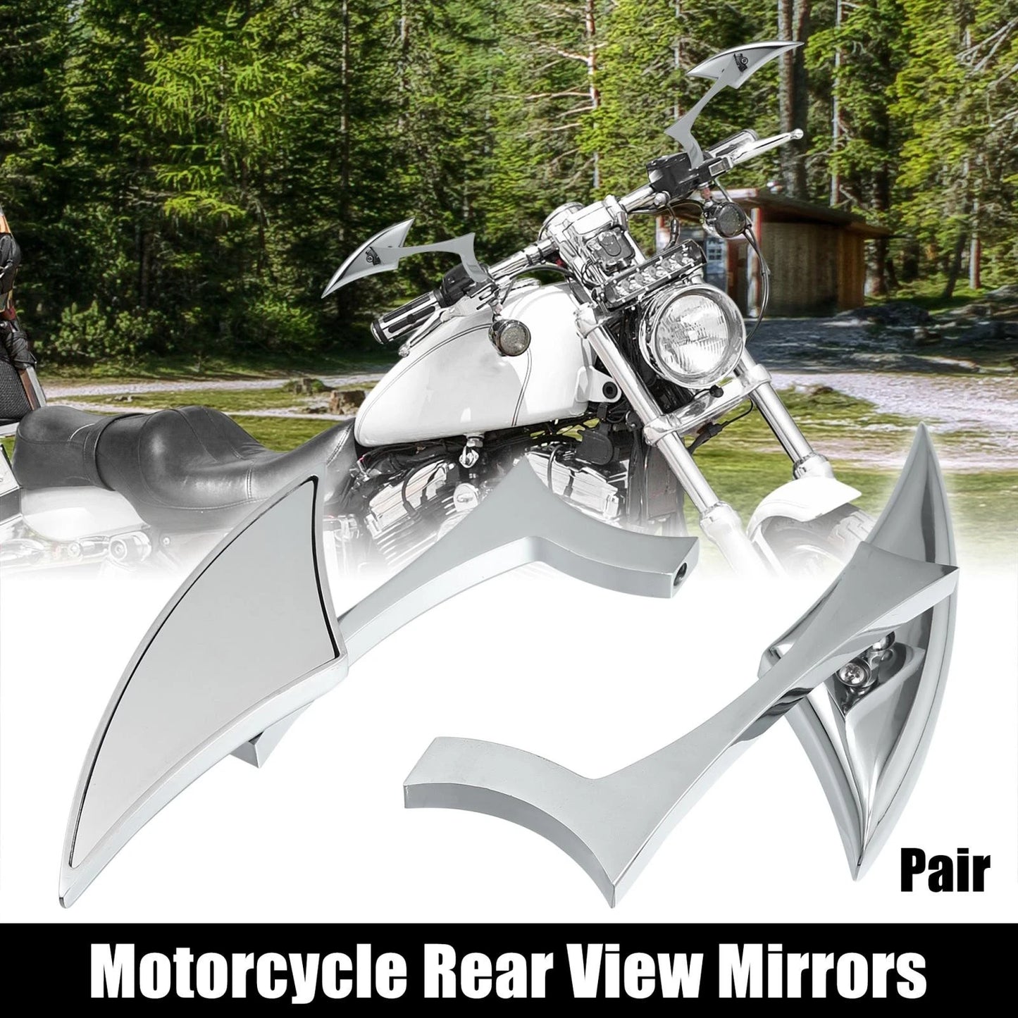 Pair / 8mm 10mm / Rear View Side Mirrors for Harley Davidson (1982–2020)