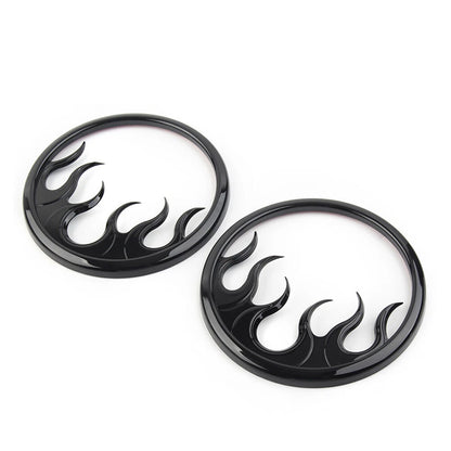 Motorcycle Front Speaker Grill Trim Covers for Harley Electra Glide (14-22)