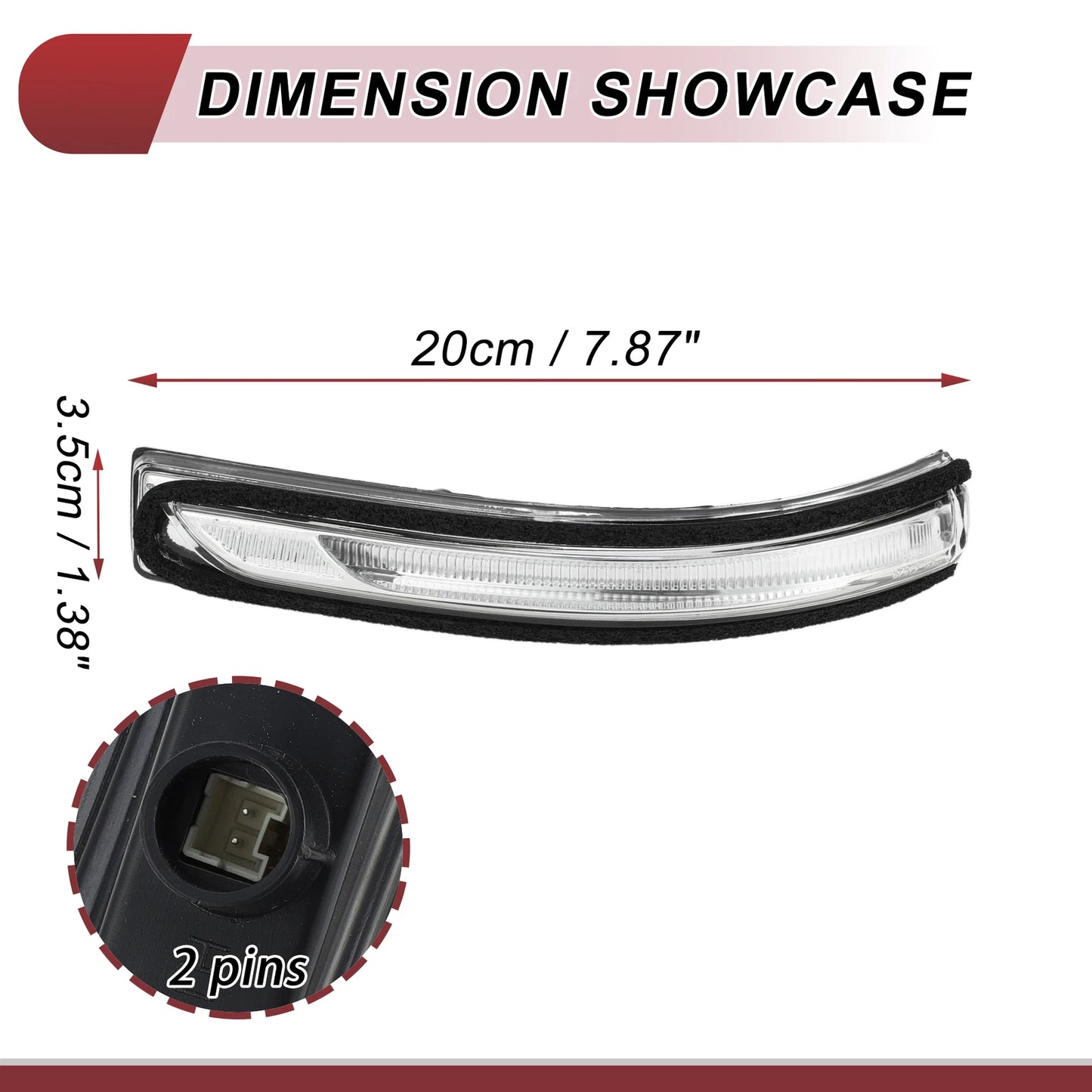 Left Mirror Turn Signal Light for KIA NIRO (2017-2020) Black Clear