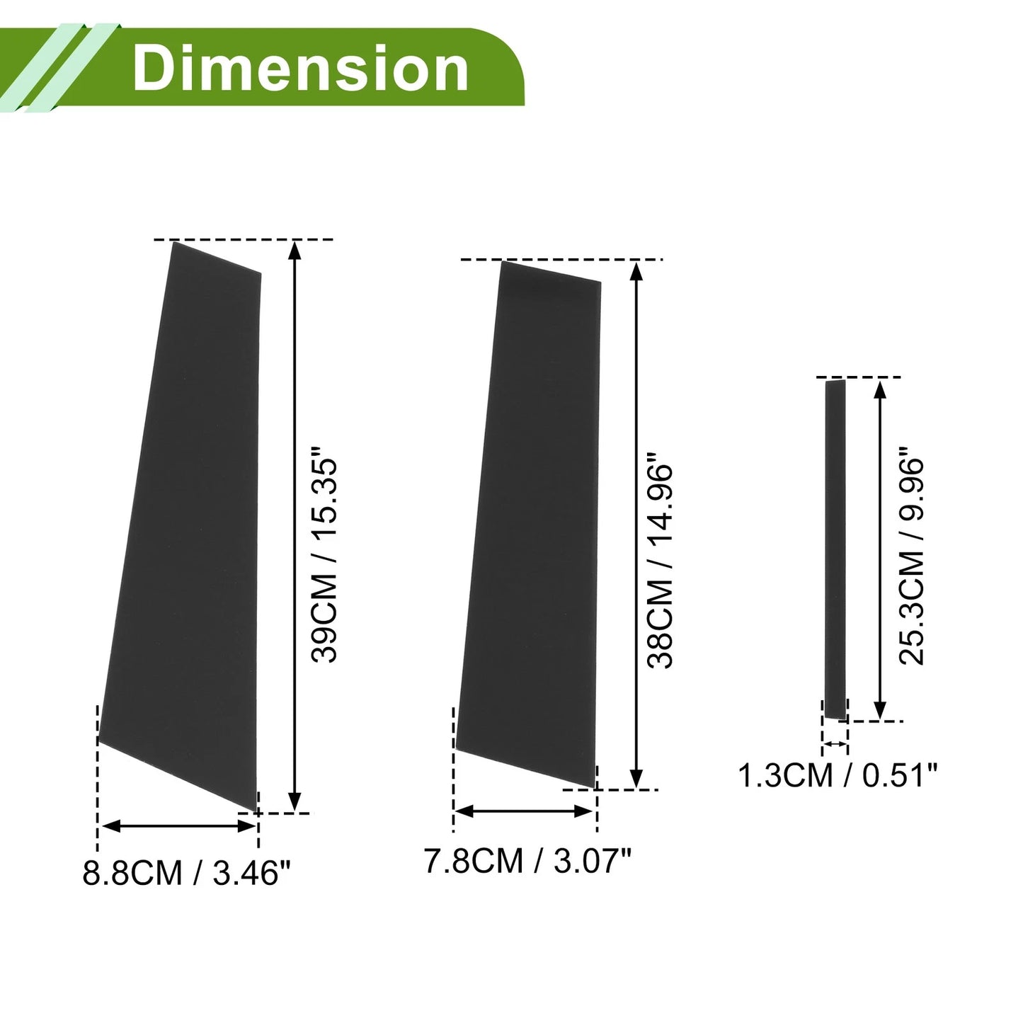 6 Pcs Black Pillar Window Trim for Chevy Cruze (2016 - 2019)