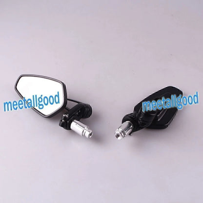 Set of 2 Universal Fit 7/8" Handlebar End Rear View Mirrors for Motorcycles
