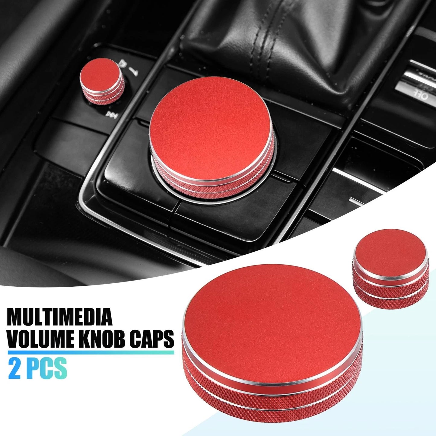 Multimedia Volume Knob Caps Decals for Mazda 6 Accessories (2003-2023)