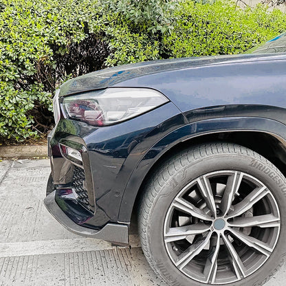 Front Bumper Spoiler Lip for BMW X6 G06 M Sport (2019-2023) Carbon Fiber Look