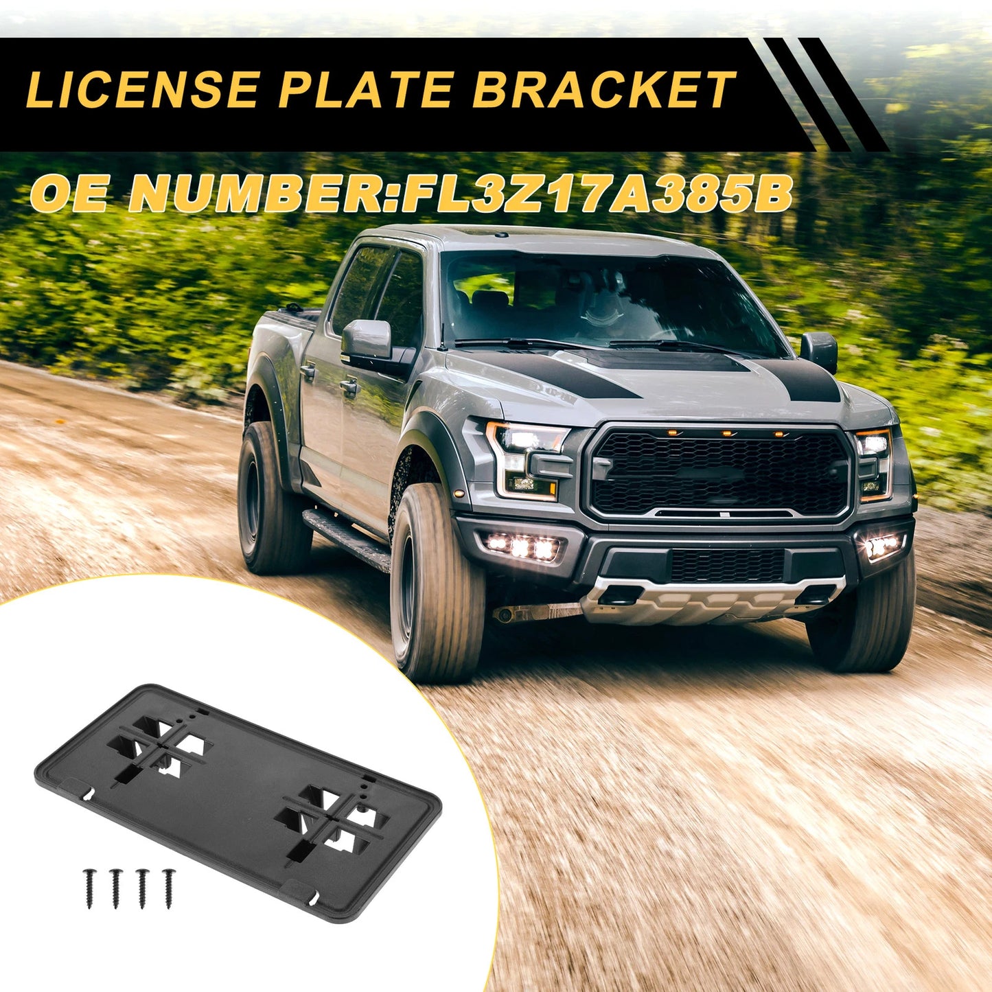 Bumper License Plate Bracket Holder for Ford F-150 (2015-2017)