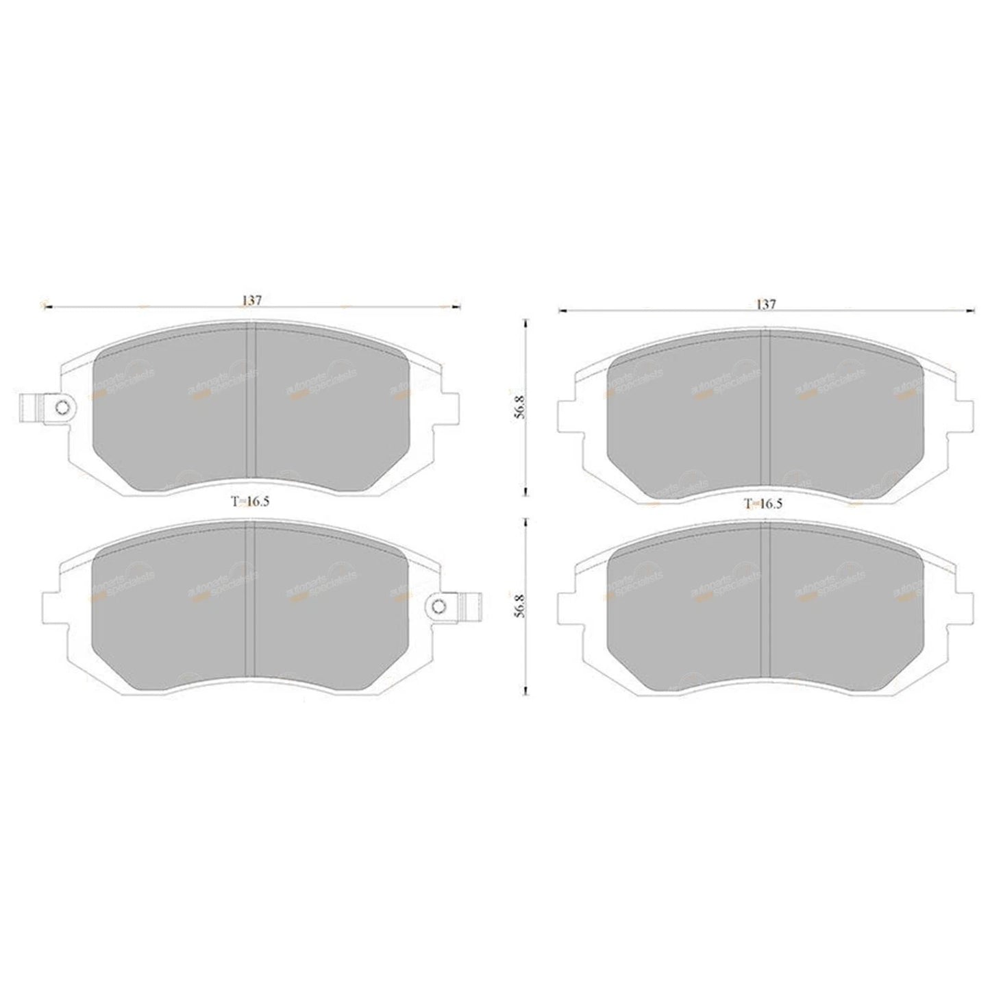 Front Disc Brake Pad Set for Subaru Liberty (2003-2015)