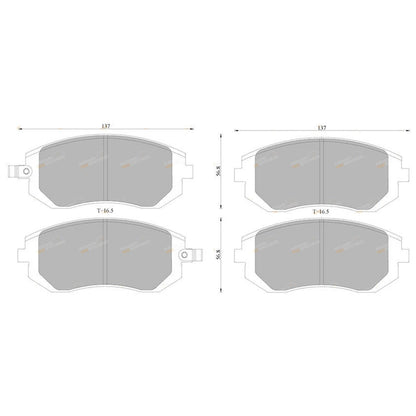 Front Disc Brake Pad Set for Subaru Liberty (2003-2015)