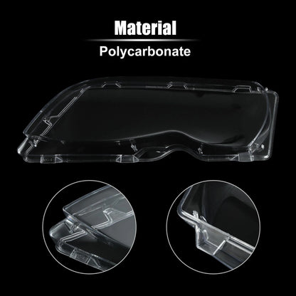 Car Front Headlight Lens Cover for BMW E46 2002-2005 (2 x Covers)