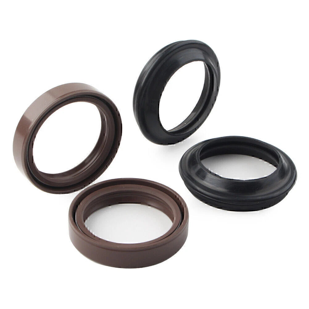 4 Pcs Brown Front Fork Damper Seal for Motorcycle