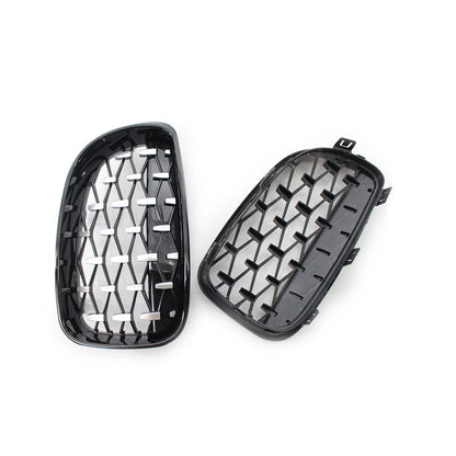 Diamond Front Kidney Grill for BMW 1 Series E81 E82 E87 E88 (2004-2013)