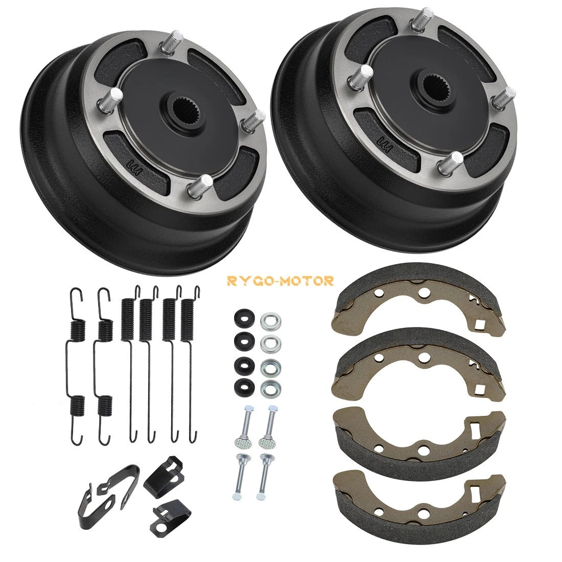 Rear Brake Drums & Brake Shoes for Kawasaki Mule 2510 3000 3010 3020 4000 4010
