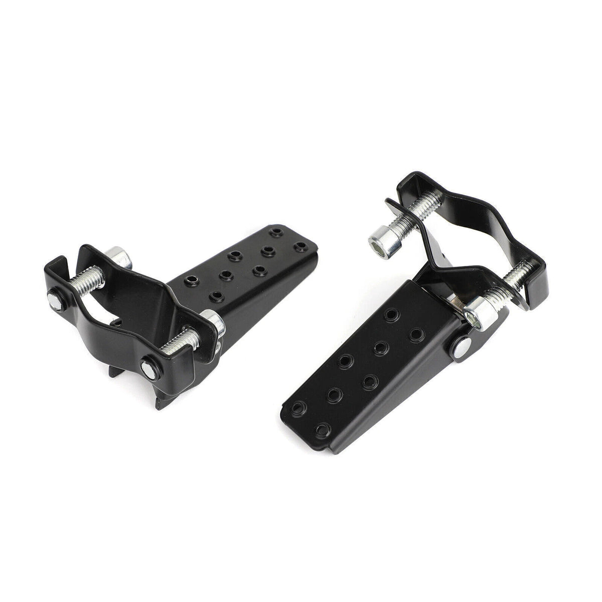 Black Motorcycle Passenger Rear Footrest Pegs for Universal (2015-2023)
