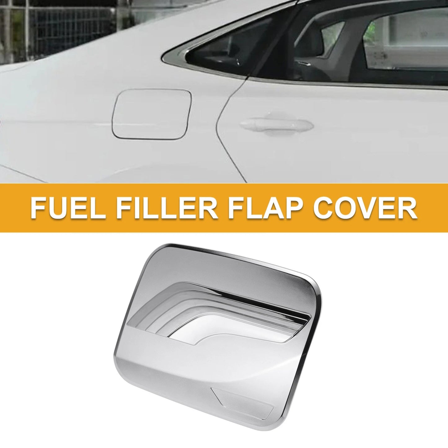 Fuel Tank Door Cap for Toyota RAV4 2019-2025 Silver Tone