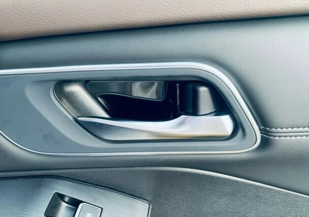 Steel Black Interior Door Handle Bowl Cover Trim for Nissan Rogue (2021-2023)