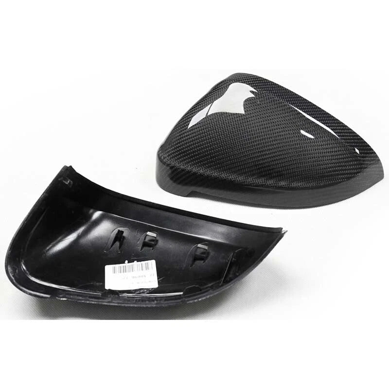Carbon Fiber Side Mirror Cover Caps Replace for Audi A4 B9 17-23 w/o Lane Assist