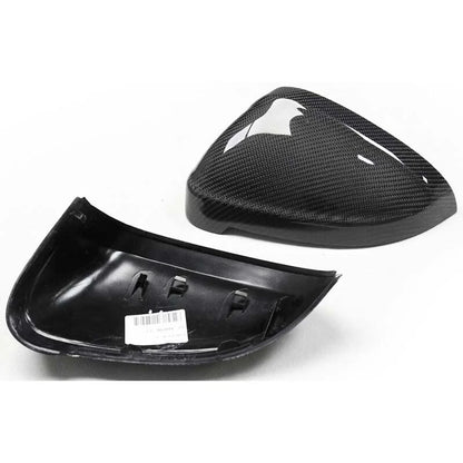 Carbon Fiber Side Mirror Cover Caps Replace for Audi A4 B9 17-23 w/o Lane Assist