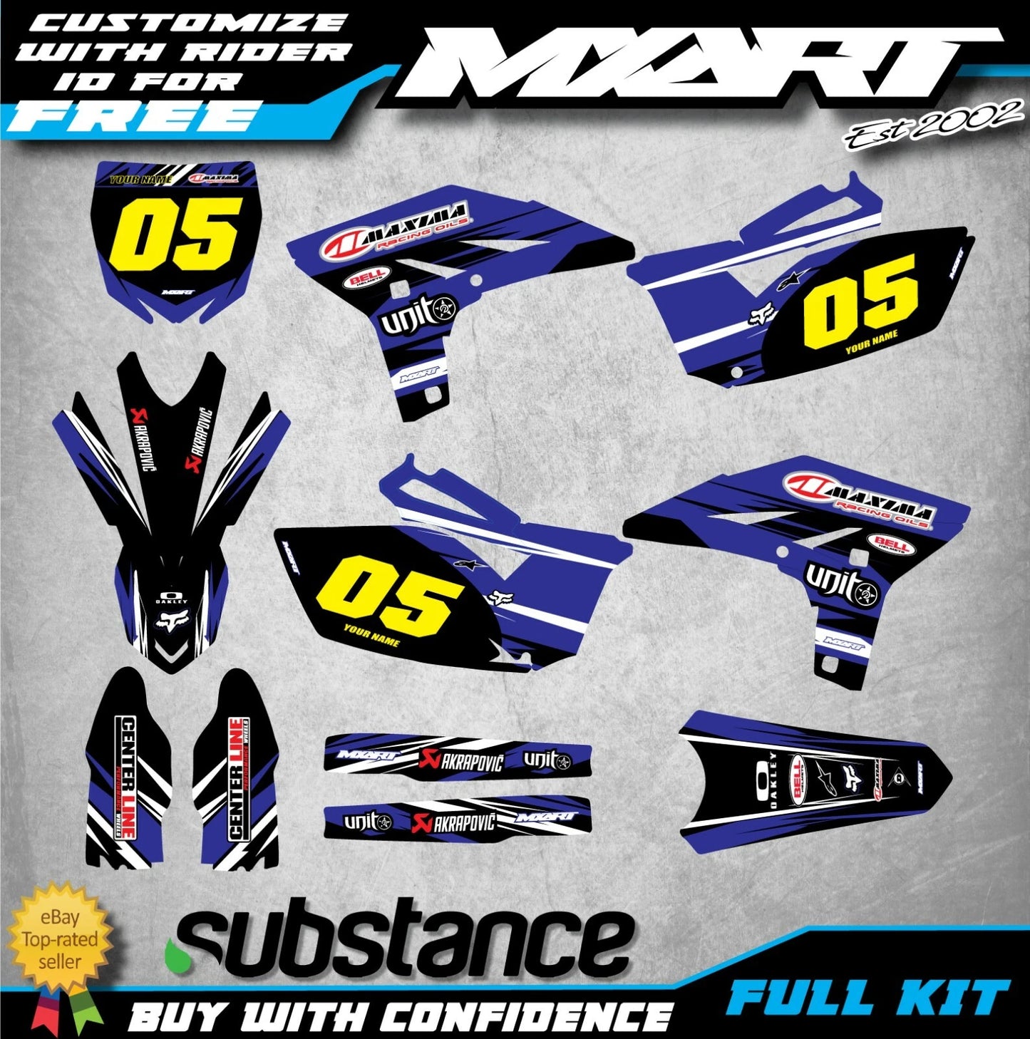 Custom Decal Kit for Yamaha YZ 250F (2010-2013)