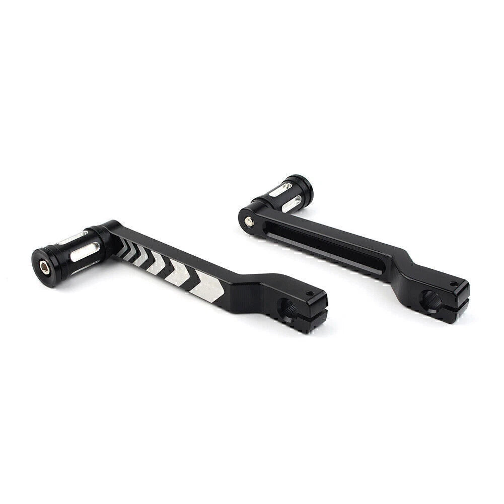 Black Heel & Toe Shift Lever & Shifter Pegs for Harley FLHT FLTR