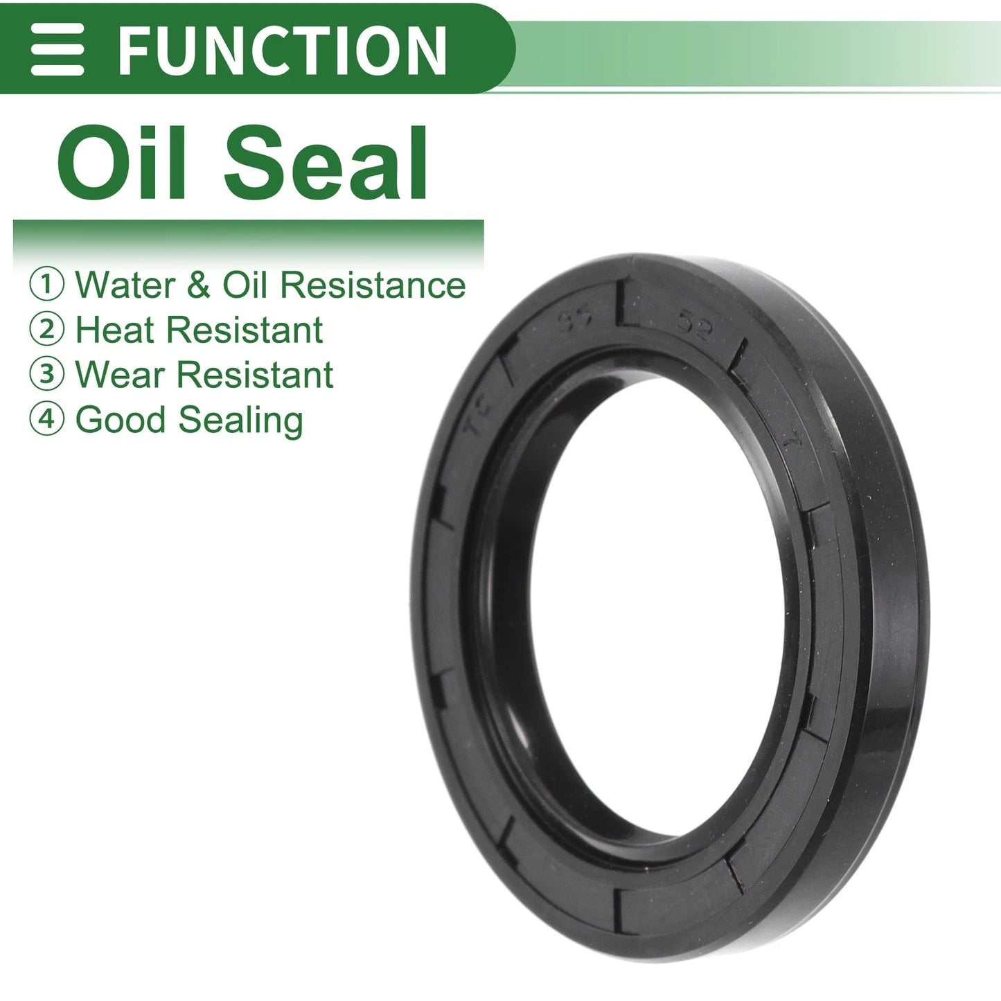 Oil Seal 35x52x7mm NBR Rubber Black 5 Pcs