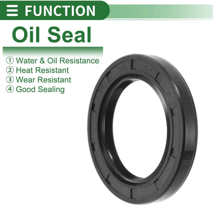 Oil Seal 35x52x7mm NBR Rubber Black 5 Pcs