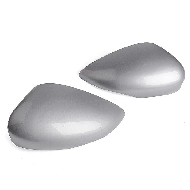 Silver LH+RH Door Side Rearview Mirror Cover Caps for 2011-2017 Ford Fiesta