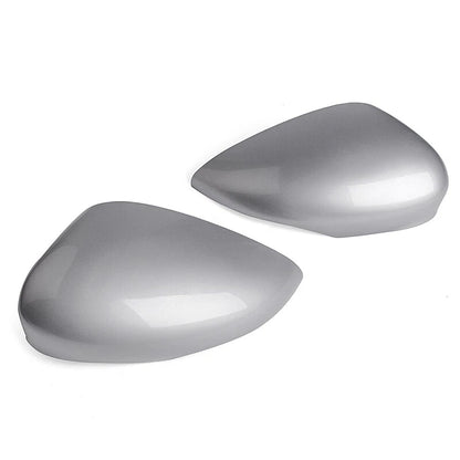 Silver LH+RH Door Side Rearview Mirror Cover Caps for 2011-2017 Ford Fiesta