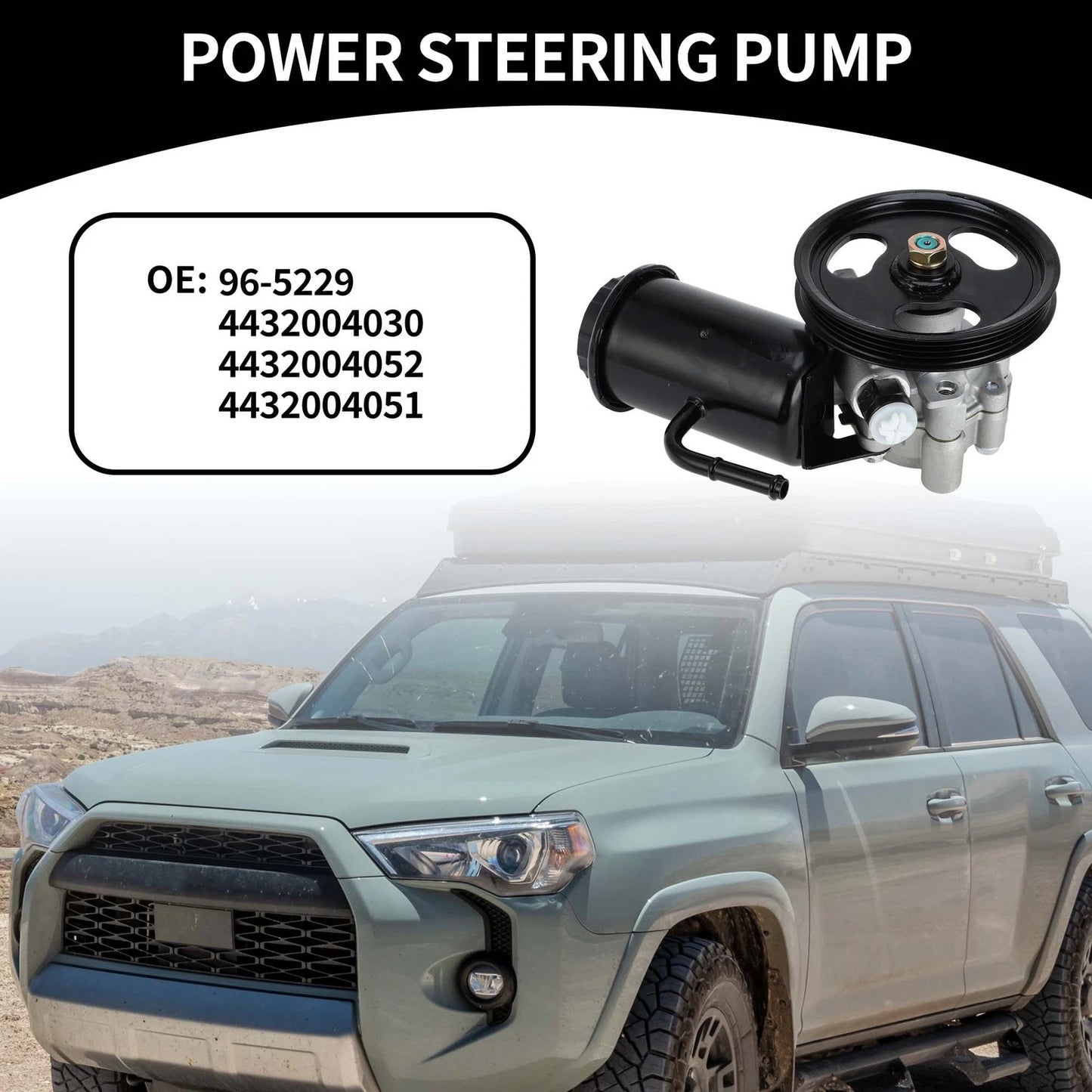 Power Steering Pump w/ Pulley for Toyota 4Runner (1996-2002)