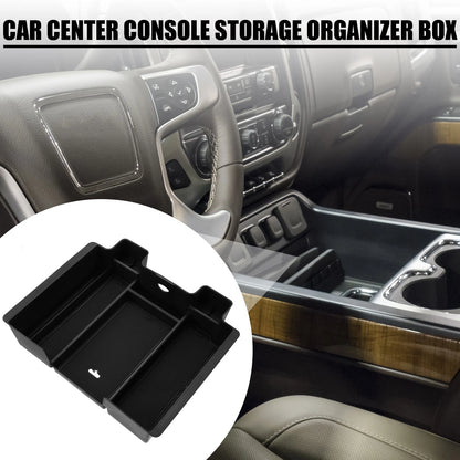 Center Console Tray Panels Organizer Box Full Size for Chevy Silverado Black