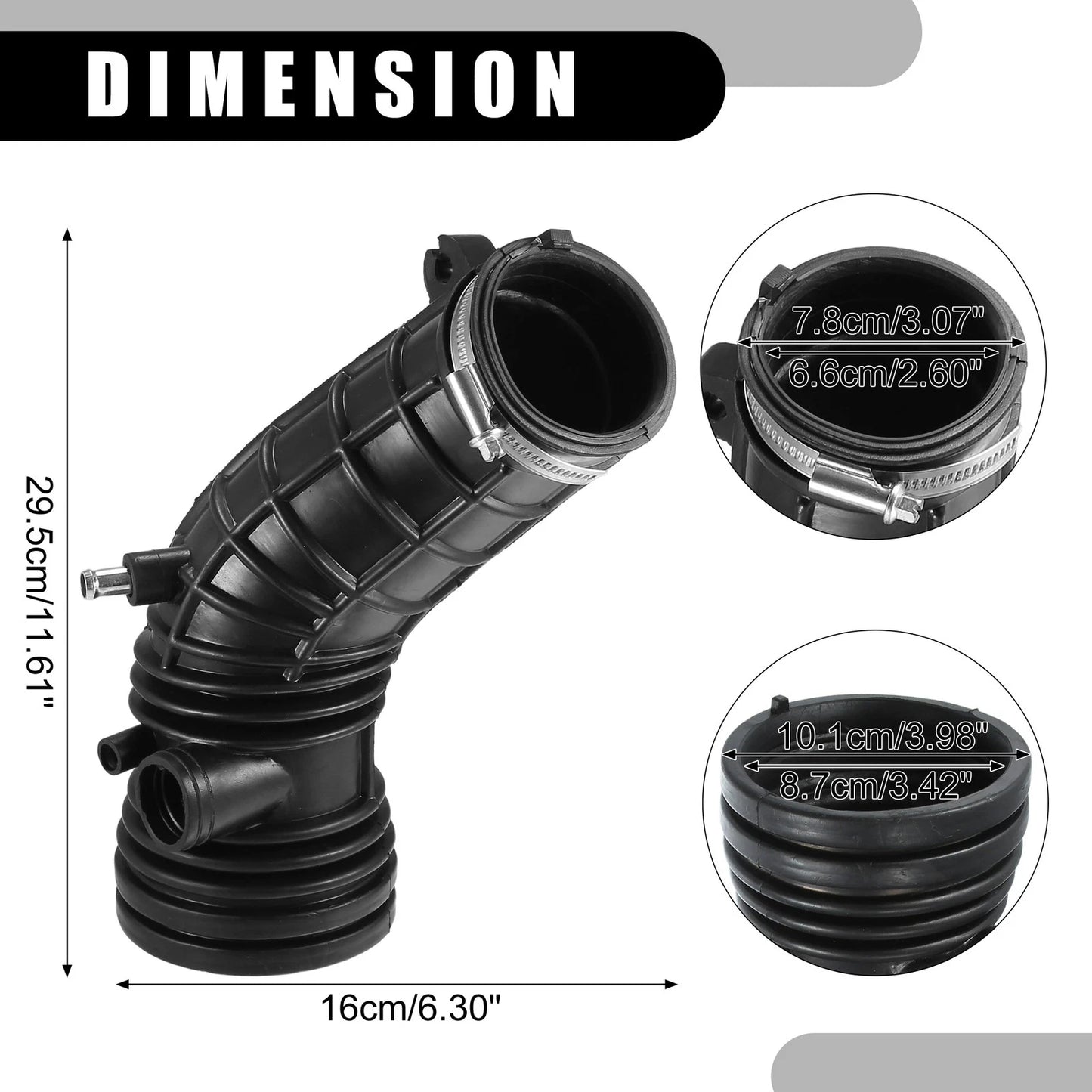Air Intake Hose with Clamps for Acura TSX 2.4L Sedan (2006 - 2008)