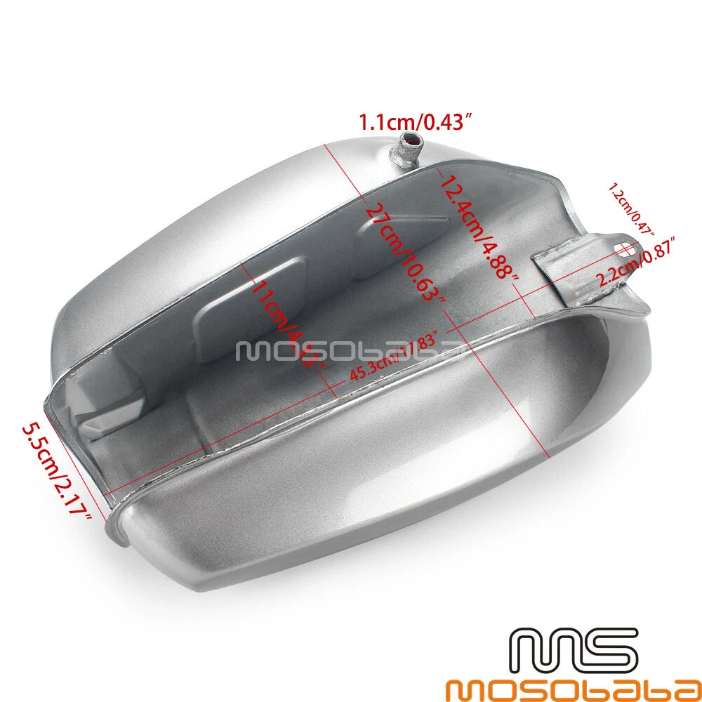 Retro Silver Fuel Tank for Simson S50 S51 S70 Motorcycle
