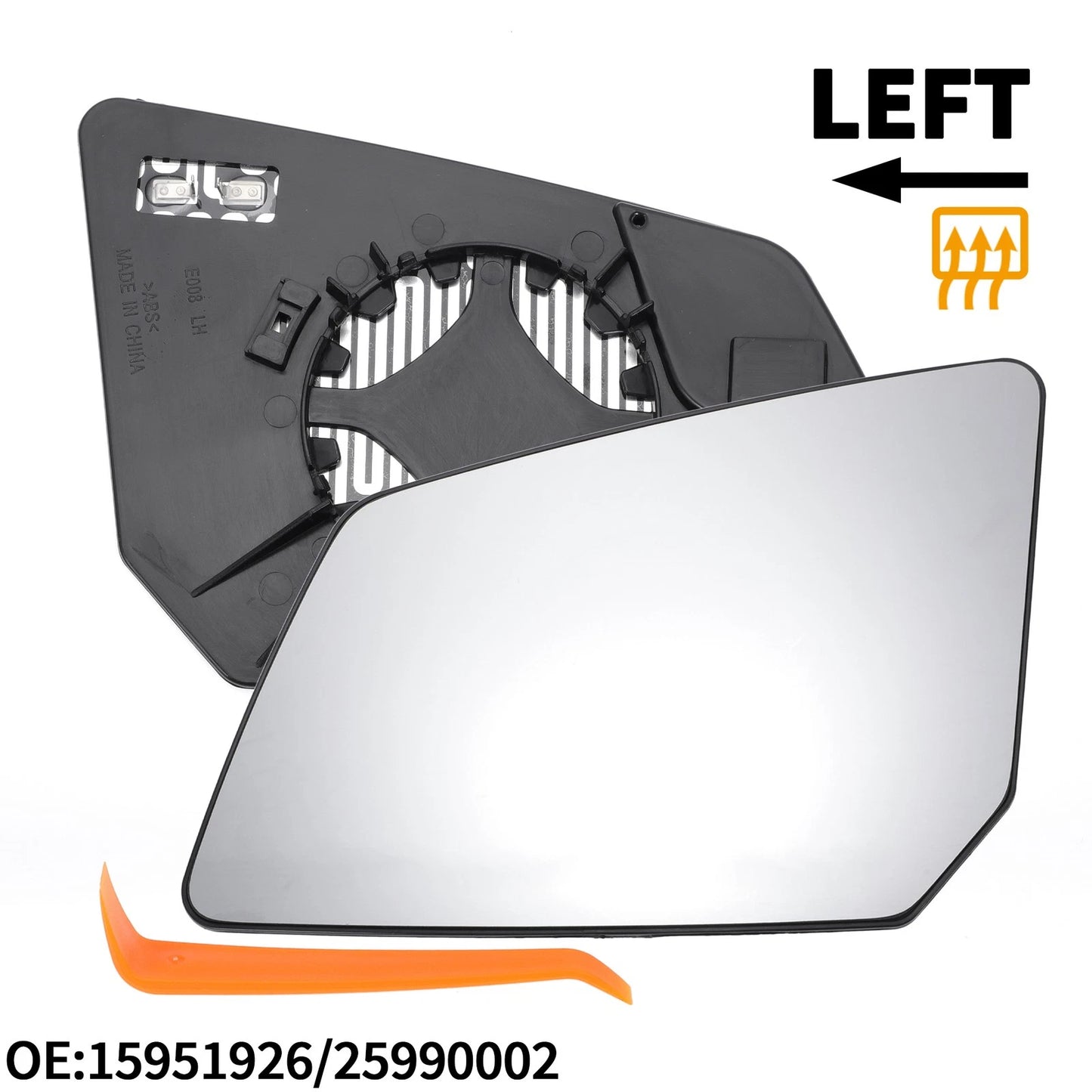 Heated Left Side Mirror Glass Replacement for Chevrolet Traverse