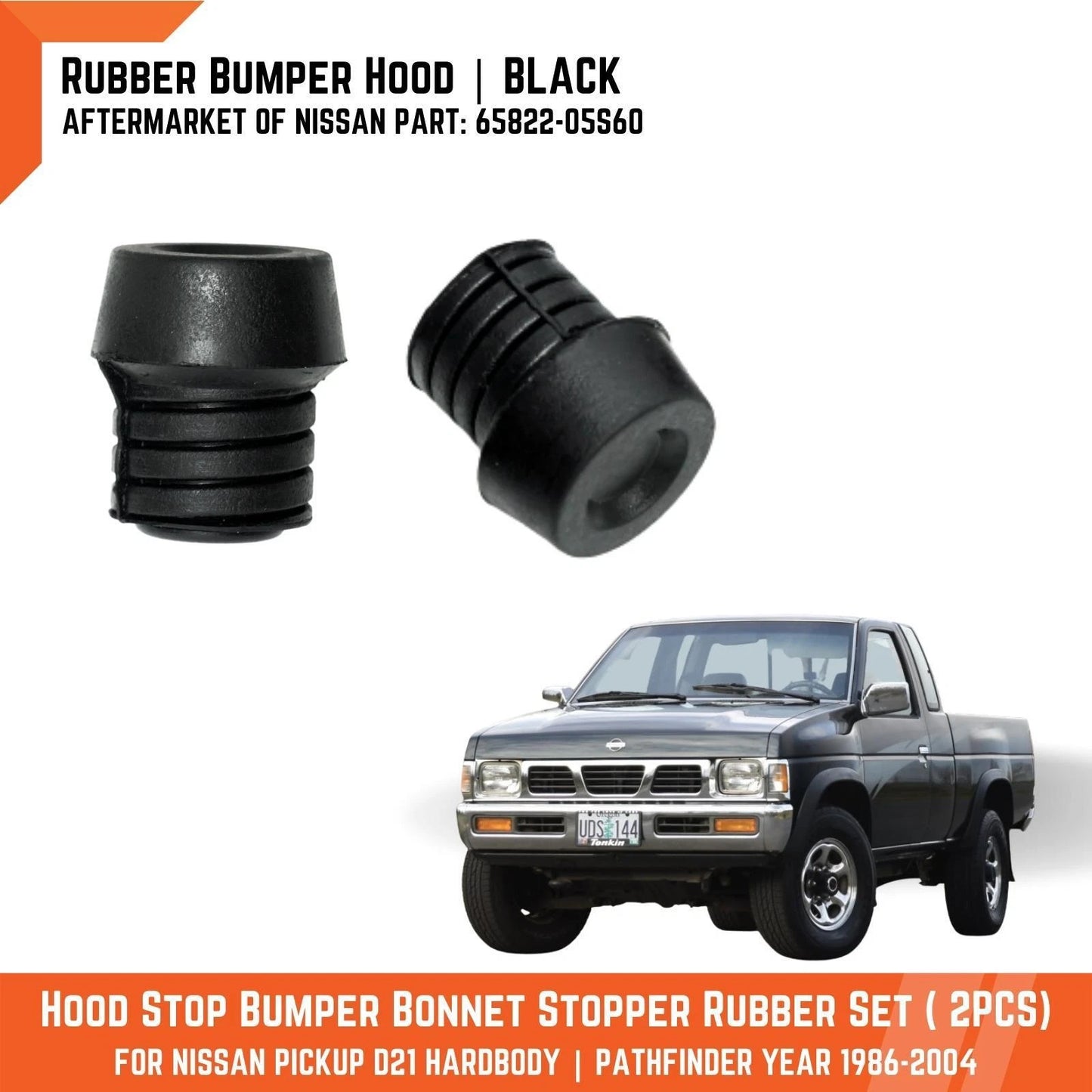 Hood Stopper Bumper Cushion for Nissan Navara D21 (1986-1997)