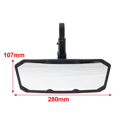 Center Rearview Mirror 1.5"-2" Roll Bar for Polaris RZR & Can-Am Maverick X3