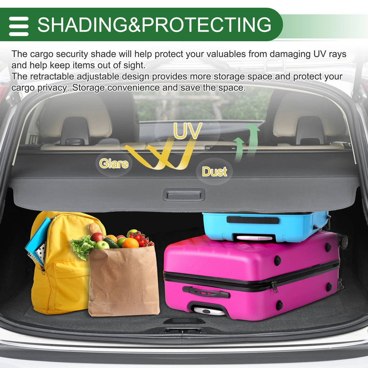 Car Trunk Retractable Cargo Cover for Toyota bZ4X (2023–2025)