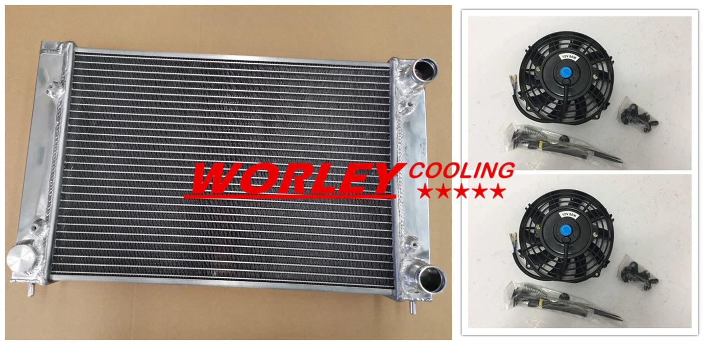 Aluminum Radiator & Fans for Volkswagen Corrado 1989-1995 (1989-1995)