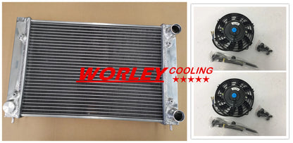 Aluminum Radiator & Fans for Volkswagen Corrado 1989-1995 (1989-1995)