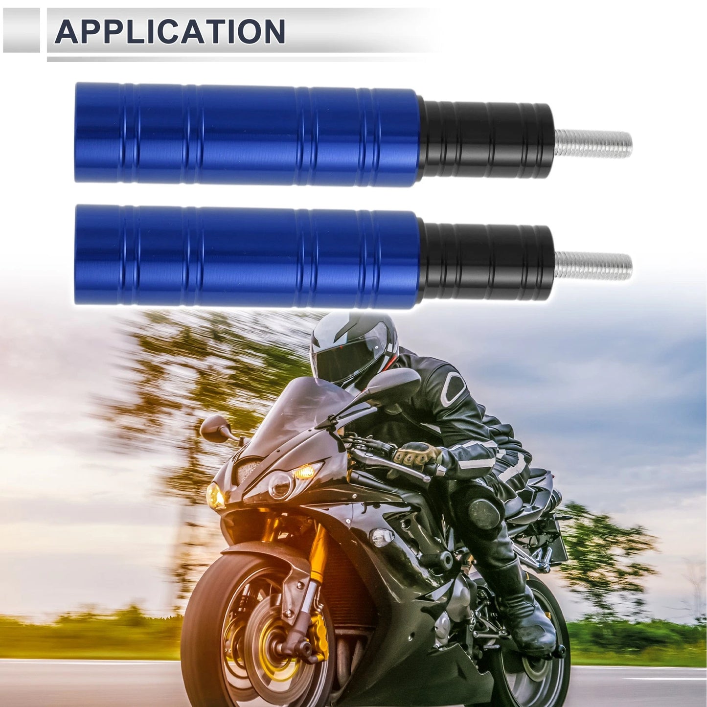 10.5mm Aluminum Alloy Slider Frame Bolt 2 x for Motorcycle