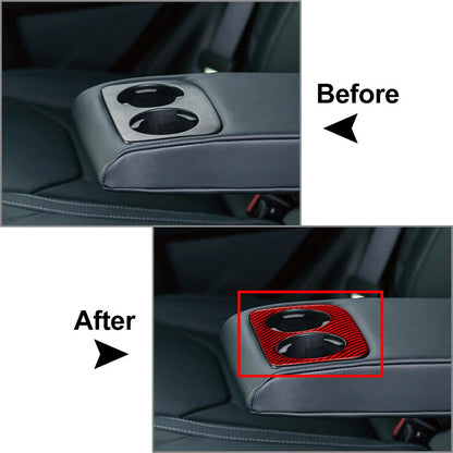 Rear Water Cup Holder Panel Cover Trim for Subaru WRX STI (2015-2021)