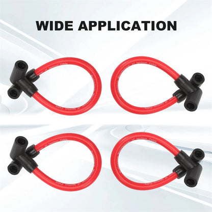 4pcs Spark Plug Wires for Johnson Evinrude 80-140 Hp V4 Outboards