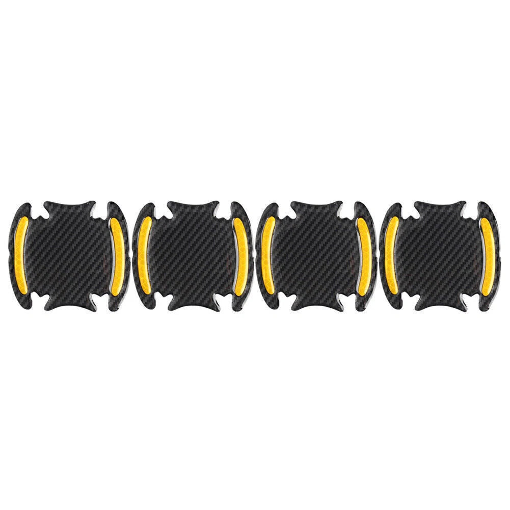 Carbon Fiber Gold Door Handle Reflective Sticker Scratch Cover for Car