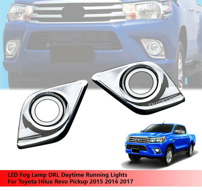 LED Fog Light Covers for Toyota Hilux Revo (2015-2017)