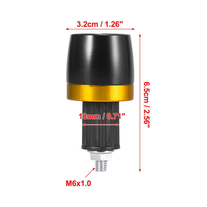 2 x 18mm Handlebar End Caps Plug CNC Aluminum Alloy for Motorcycle Gold Tone