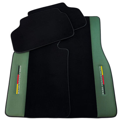 AutoWin Green Leather Floor Mats for Rolls Royce Phantom Drophead Coupe