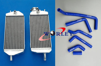 Aluminum Radiator & Blue Hose for Gas Gas MX/SM/EC 200/250/300 (2007-2013)