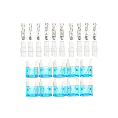 32V Mini Fuse Tap Adapter Kit  15A Blade Fuses for Cars & Boats