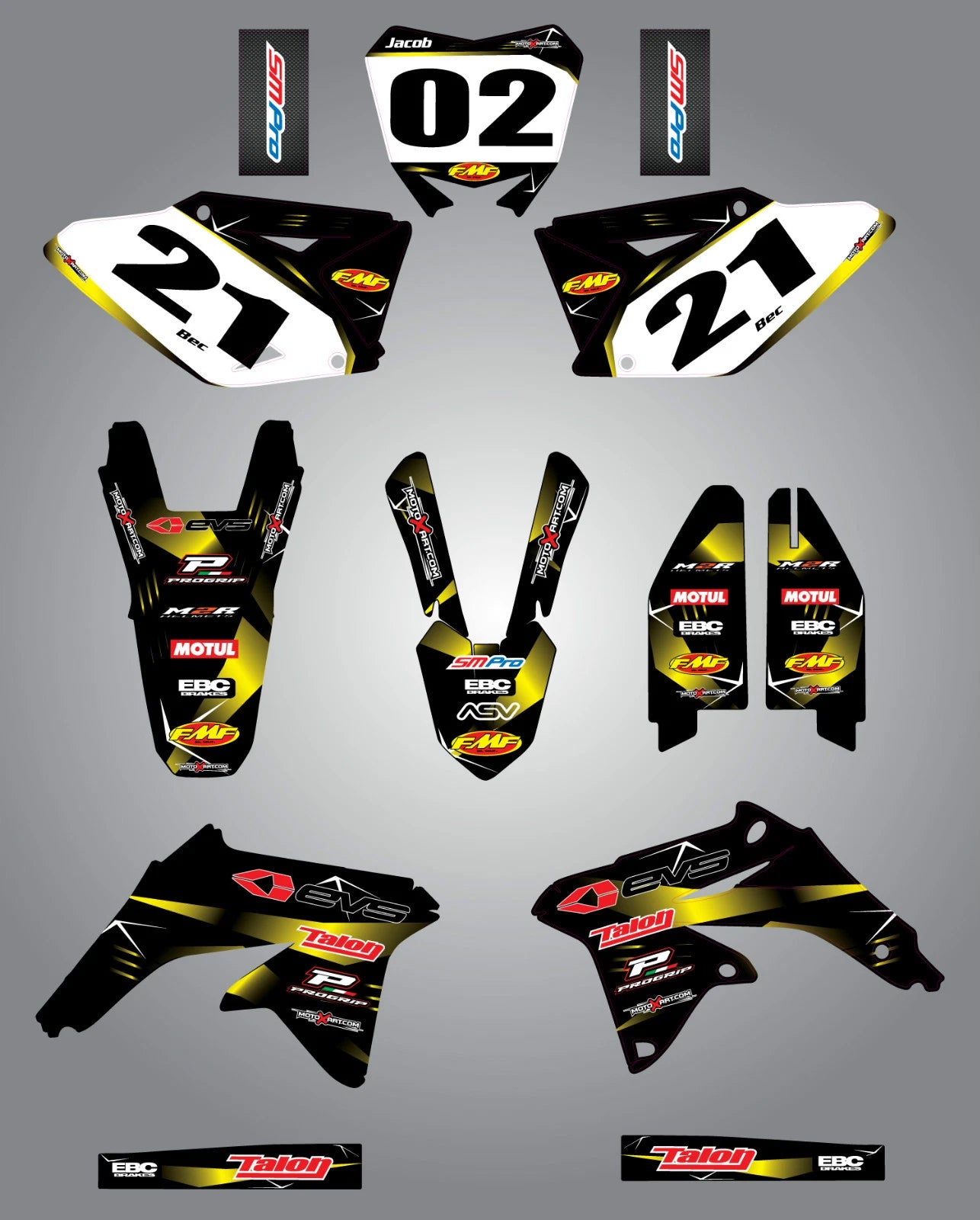 Custom Graphic Kit - Barbed Style for SUZUKI RMZ 450 (2008-2016) - Decals